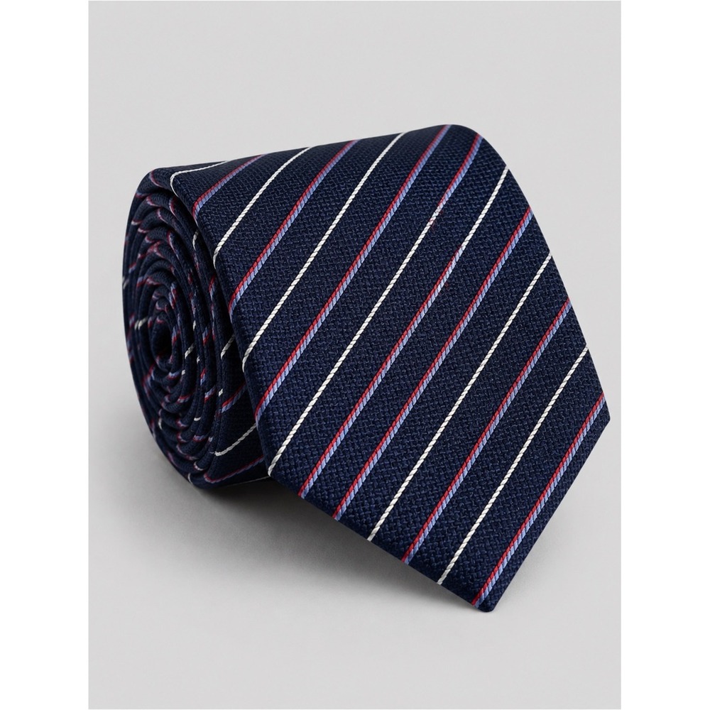 Ming Chao Mens Silk Tie Quiet Luxury Old Money Preppy Striped